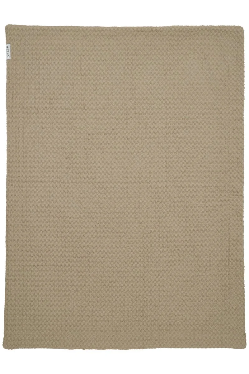 Meyco Ledikantdeken Wafel Teddy Taupe 100X150cm