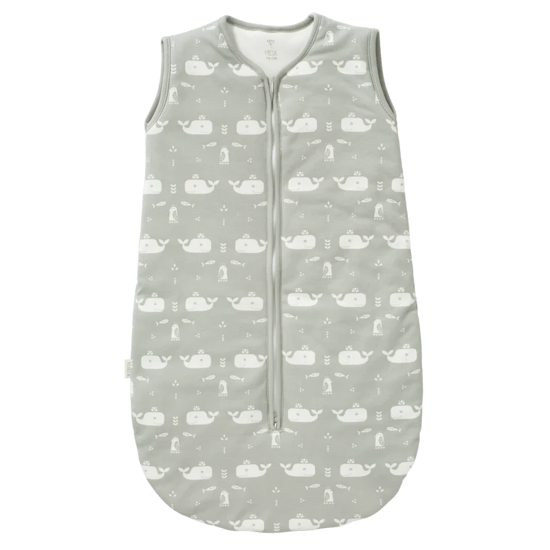 Fresk Slaapzak Baby Slaapzak Met Lichte Voering Whale Dawn Grey