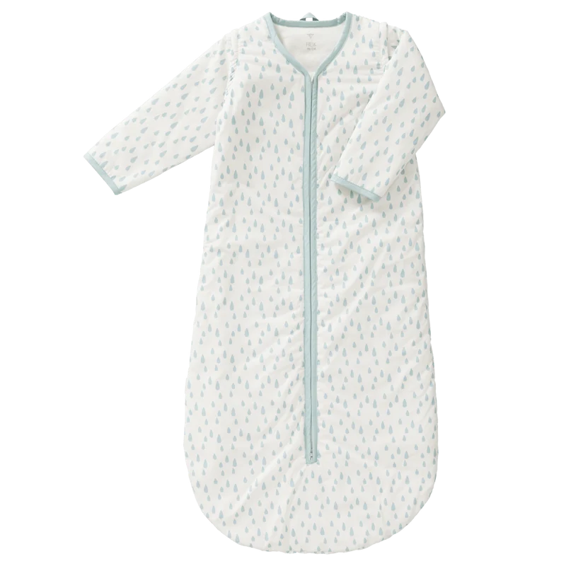 Fresk Slaapzak Baby Winterslaapzak Afristsbare Mouw Drops Ether Blue