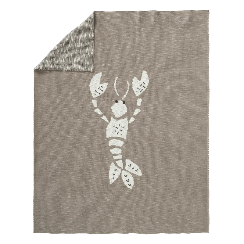 Fresk Wiegdeken Gebreid Lobster Grey 80x100cm