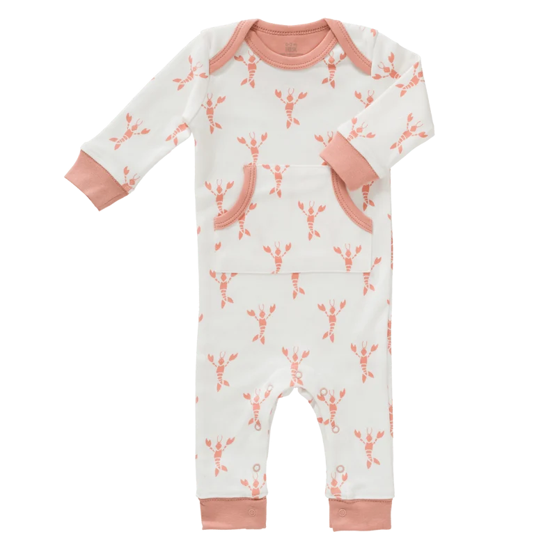 Fresk Baby Pyjama Zonder Voet Lobster Coral Pink