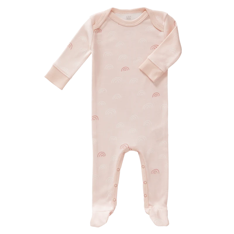Fresk Baby Pyjama Met Voet Rainbow Chintz Roze