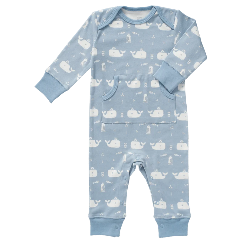 Fresk Baby Pyjama Zonder Voet Whale Blue Fog