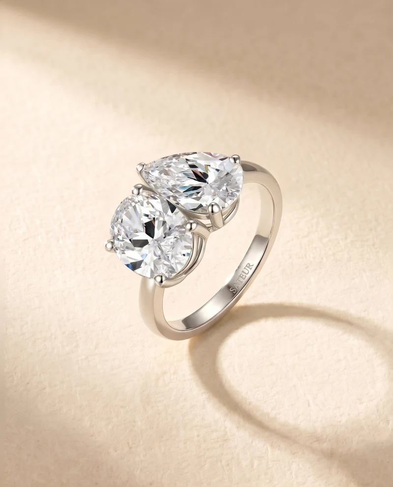 Satéur Duo Équilibre Diamond Ring™, 18K White Gold