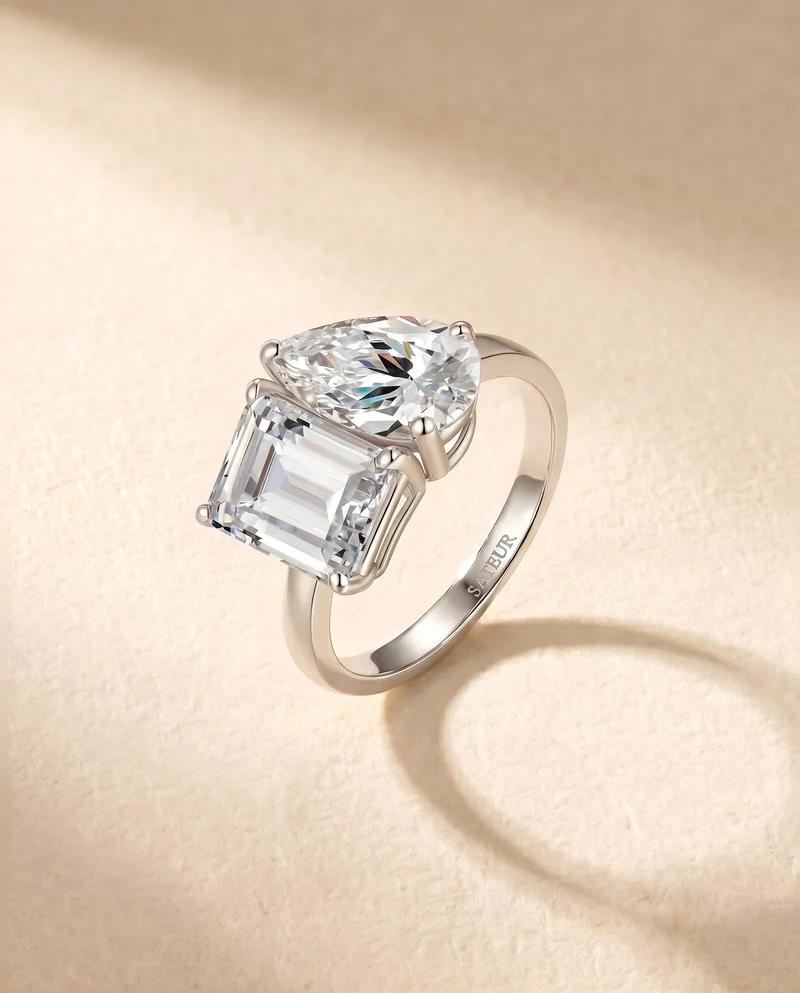 Satéur Duo Alchimie Diamond Ring™, 18K White Gold