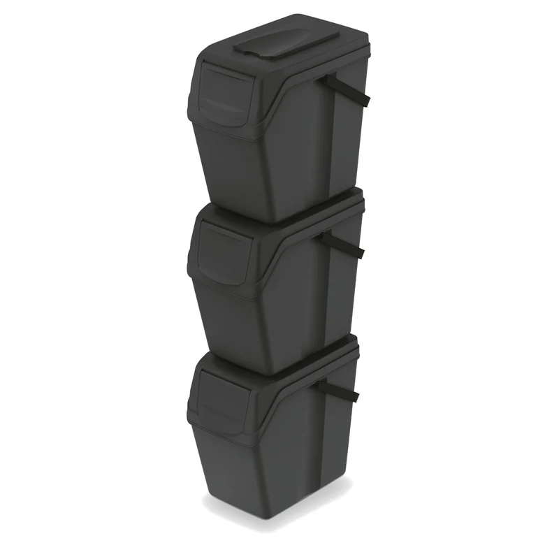 Keden SORTI BOX 3x25l poubelle - recyclage noir