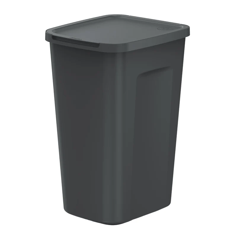 Corbeille à papier Keden, capacité 50 litres, noir, COMPACTA Q PLUS