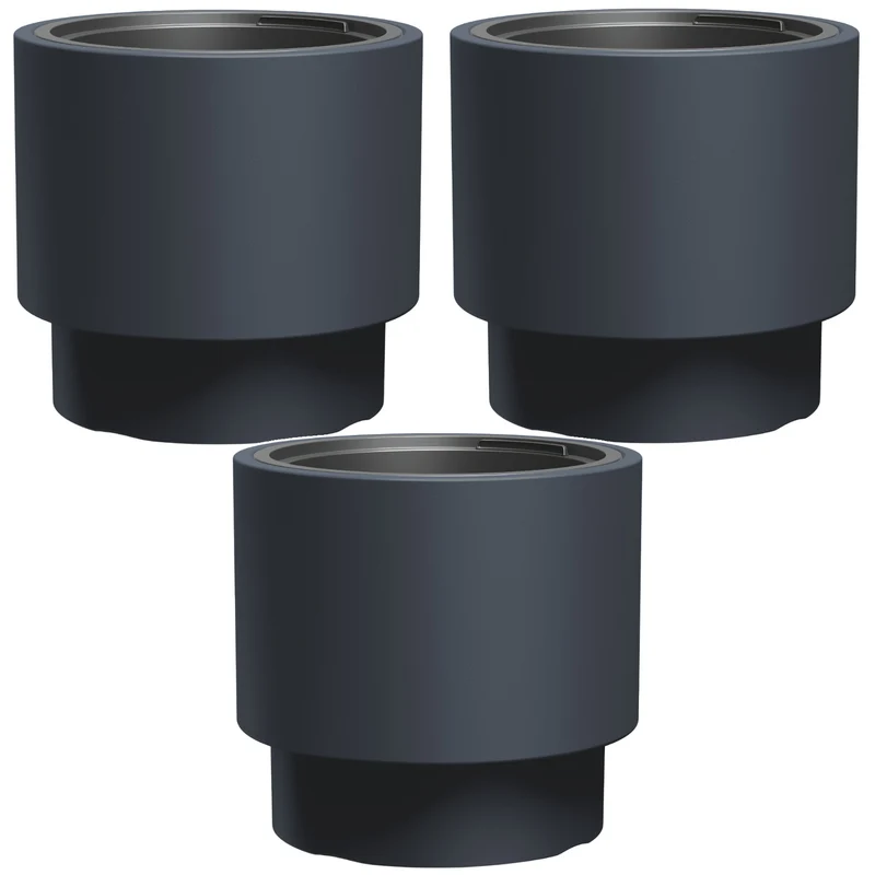 HEOS pot de fleurs résistant au gel, anthracite, capacité 40L, avec insert 20L, DBHEN400-S433, 3 pièces