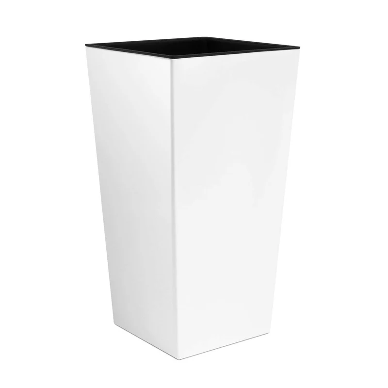 Pot de fleur avec insert Prosperplast Urbi Square DURS400-S449 - couleur blanche