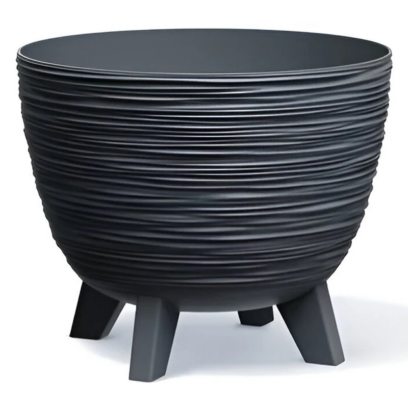 Pot de fleurs Prosperplast, diamètre 290 mm couleur anthracite, DFUR300-S433, Furu