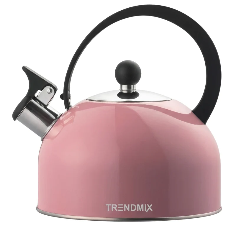 2de kansje Trendmix Fluitketel Roze 2,5 Liter – Lichtgewicht RVS – Cool-Touch Handvat – Geschikt Voor Inductie, Gas En Alle Warmtebronnen