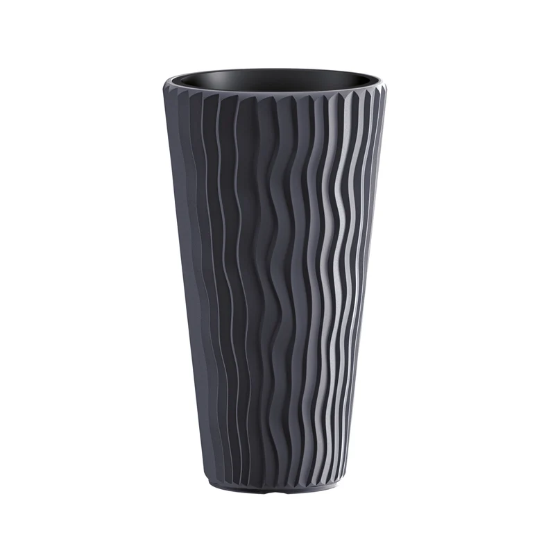 Pot de fleurs avec insert Sandy Slim DPSP400-S433 - anthracite
