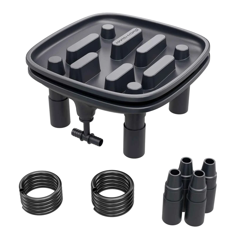 Mars Hydro 2-Pack Verhoogde Drainagebakken 31,5×31,5 cm – Zware Plantenafvoerbakken met Waterafvoer voor Kweektent, Kas & Tuin