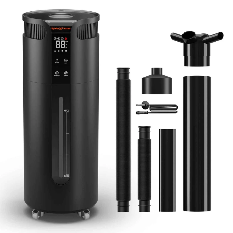 Spider Farmer 16L Ultrasone Koele Mist Luchtbevochtiger – 1400 ml/u Slimme RV-Regeling met Externe Sensor voor Grote Kweektenten, Grow Rooms & Professionele Binnenkweek