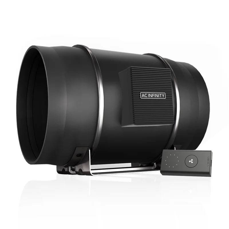 AC Infinity CLOUDLINE S10 10-Inch Inline Afzuigventilator – 1201 CFM Stille EC Ventilator met 10-Speed Controller voor Grote Kweektenten & Grow Rooms