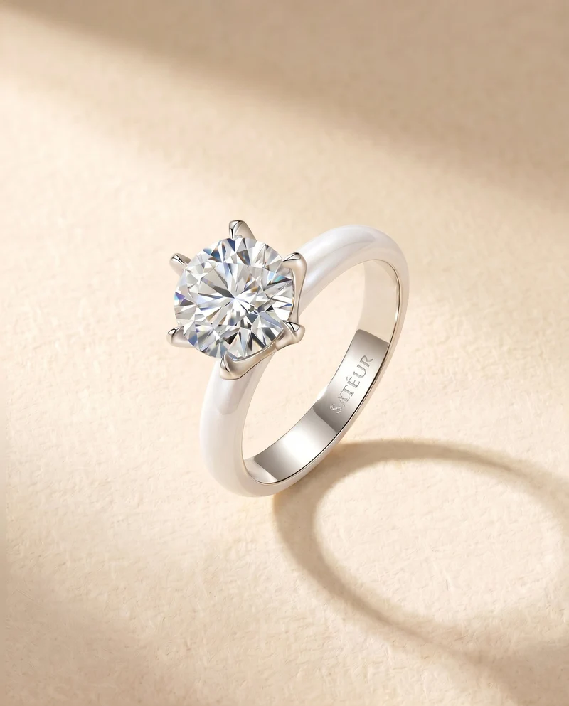 Satéur Colorée Starry Day Diamond Ring™, 18K White Gold