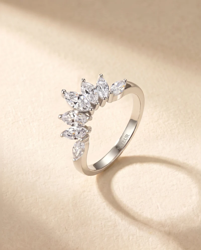 Satéur Diadème Diamond Ring™, 18K White Gold