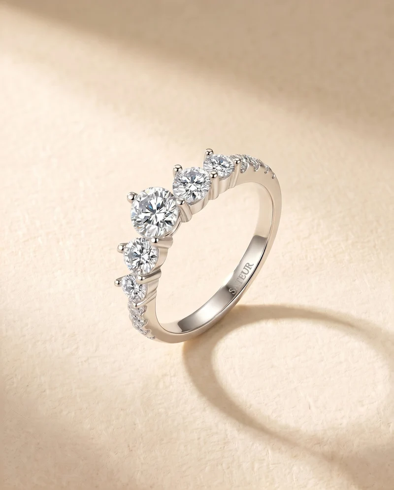 Satéur Astres Diamond Ring™, 18K White Gold