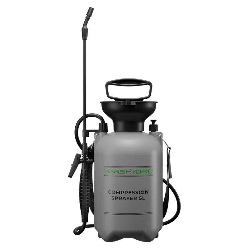 Mars Hydro 5L Drukspuit (Handdrukspuit) – Professionele Plantenspuit met Sproeilans, Schouderriem & Fijne Verneveling voor Kweektent, Kamerplanten, Kas & Tuin