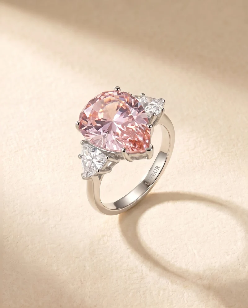 Satéur Rosé Empereur Diamond Ring™, 18K White Gold