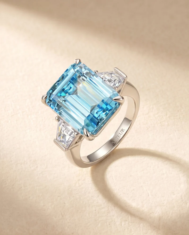 Satéur Bleu Héritier Diamond Ring™, 18K White Gold