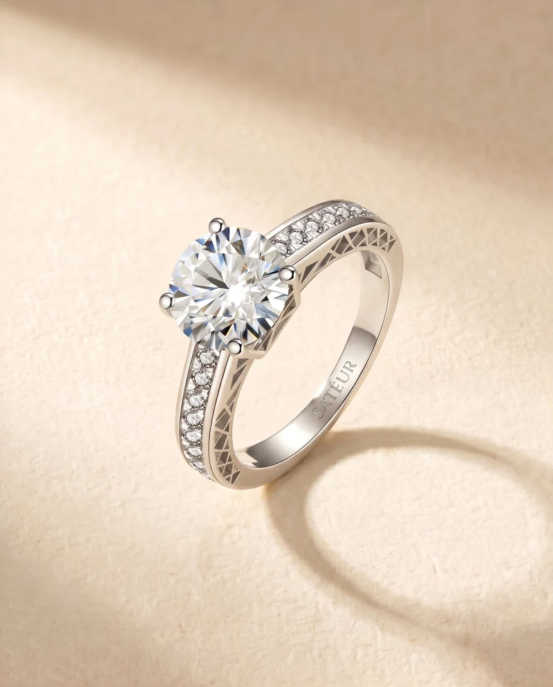 Satéur Argenté Eiffel Tower Diamond Ring™, 18K White Gold