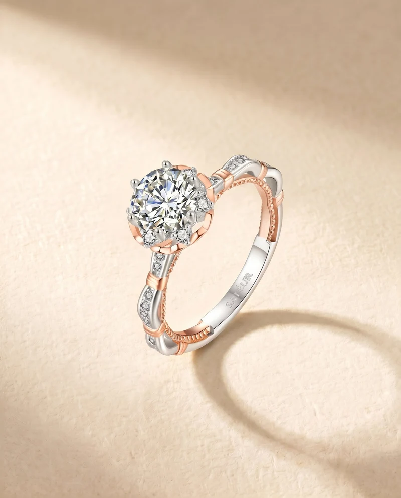 Satéur Lune de Rosé Diamond Ring™, 18K Rose Gold