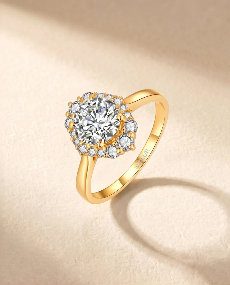 Satéur Rétro Aurous Gold Rondeur Diamond Ring™, 18K Gold