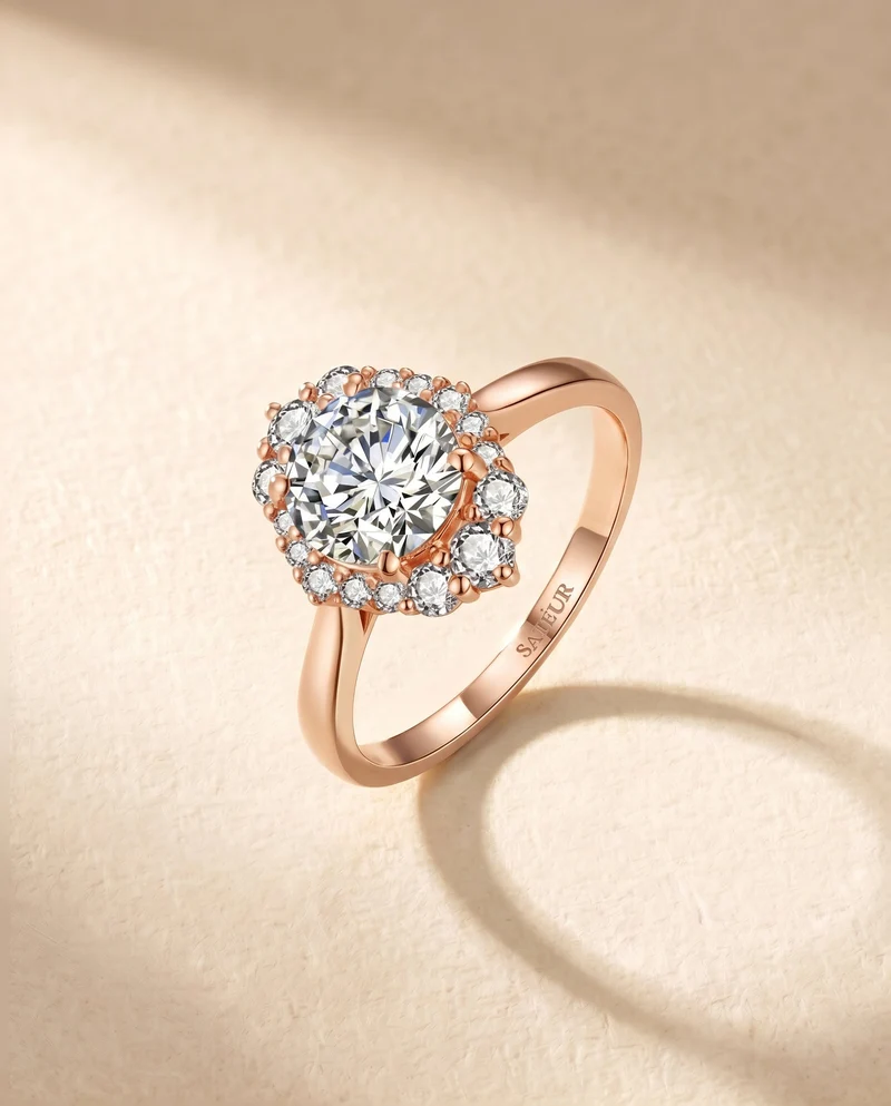 Satéur Rétro Rosé Rondeur Diamond Ring™, 18K Rose Gold