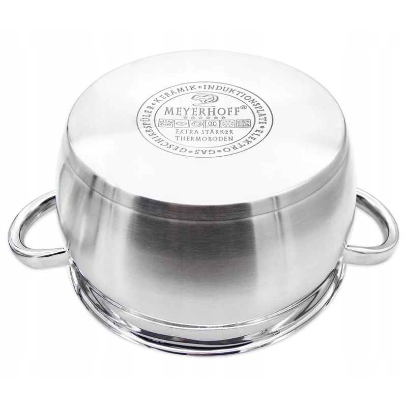 Kookpan 2,5 Liter RVS met Deksel – 18 cm Inductie Pan – Maatverdeling – Alle Warmtebronnen