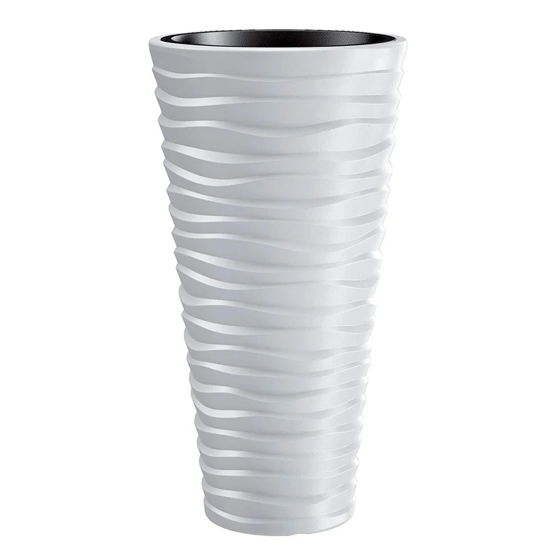 Pot de fleurs avec insert amovible Sand Slim DPSA400 blanc
