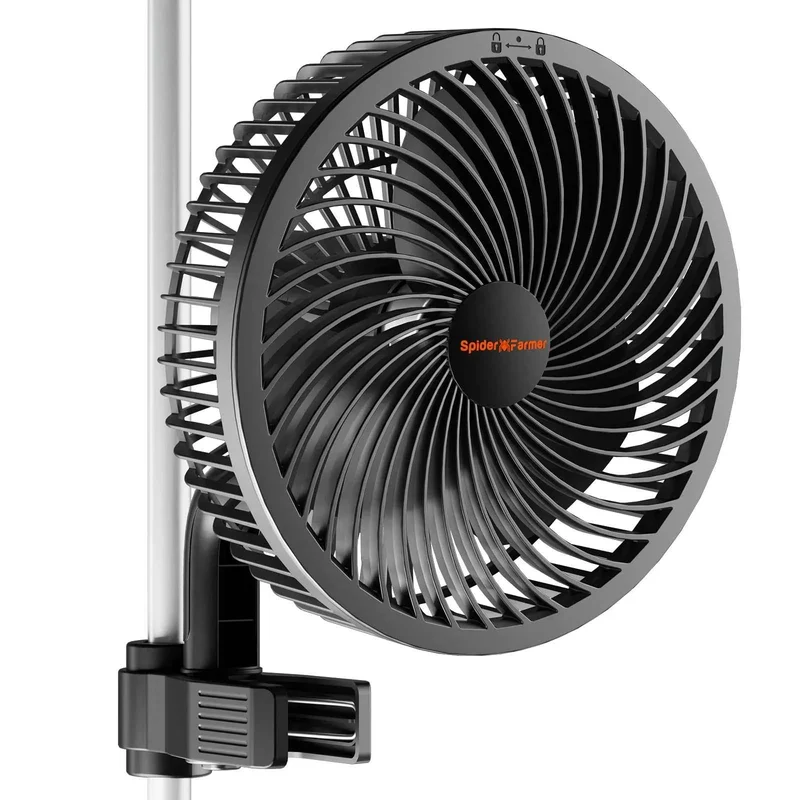 Spider Farmer 6-Inch Clip Fan – Oscillerende Kweektent Ventilator met RJ12 Smart Control voor Optimale Luchtcirculatie
