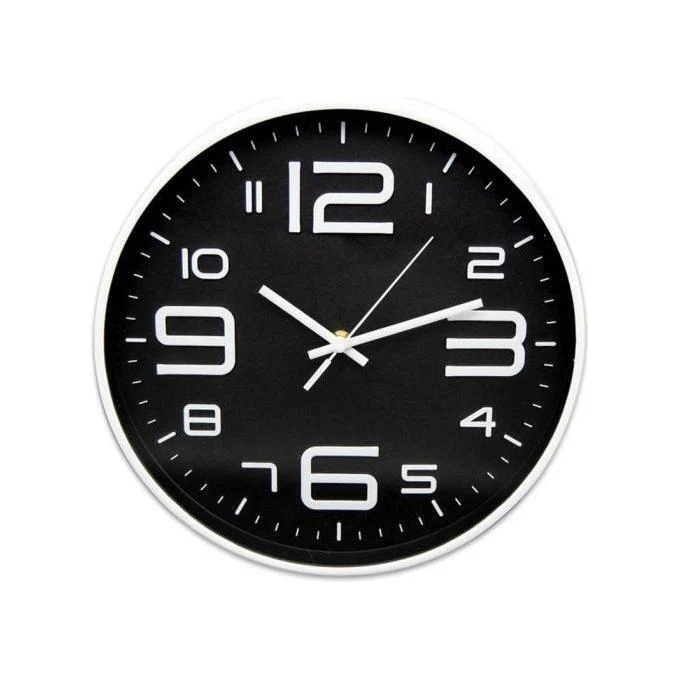 Meyerhoff Analoge Wandklok – Zwart 30 cm – Stille Kwarts Klok – Modern Design – Goed Leesbaar – Ideaal als Cadeau