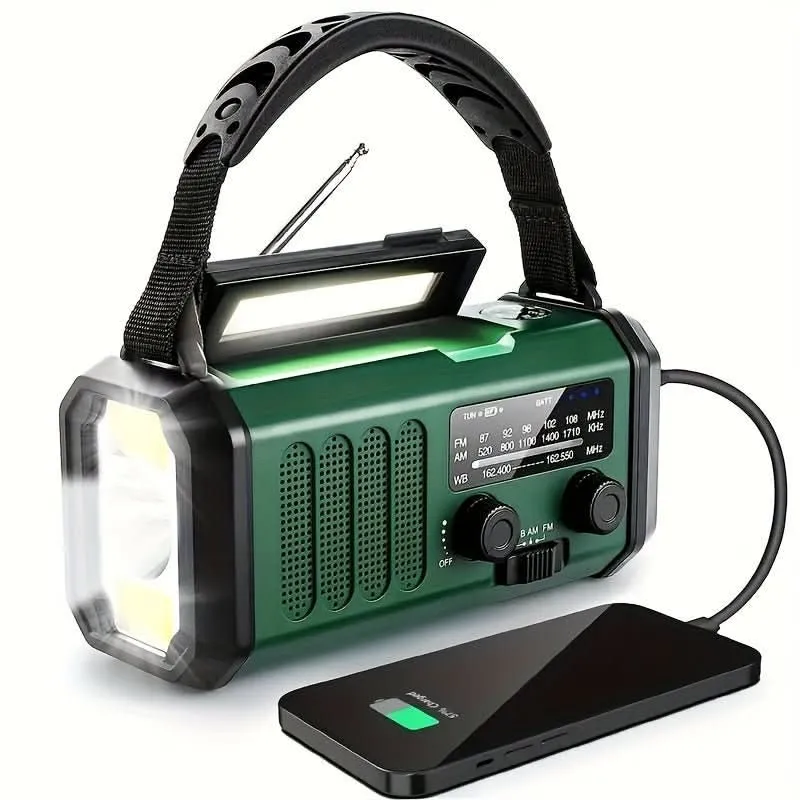 EcoPower Radio – Noodradio met zonne-energie, zaklamp en USB-oplaadfunctie