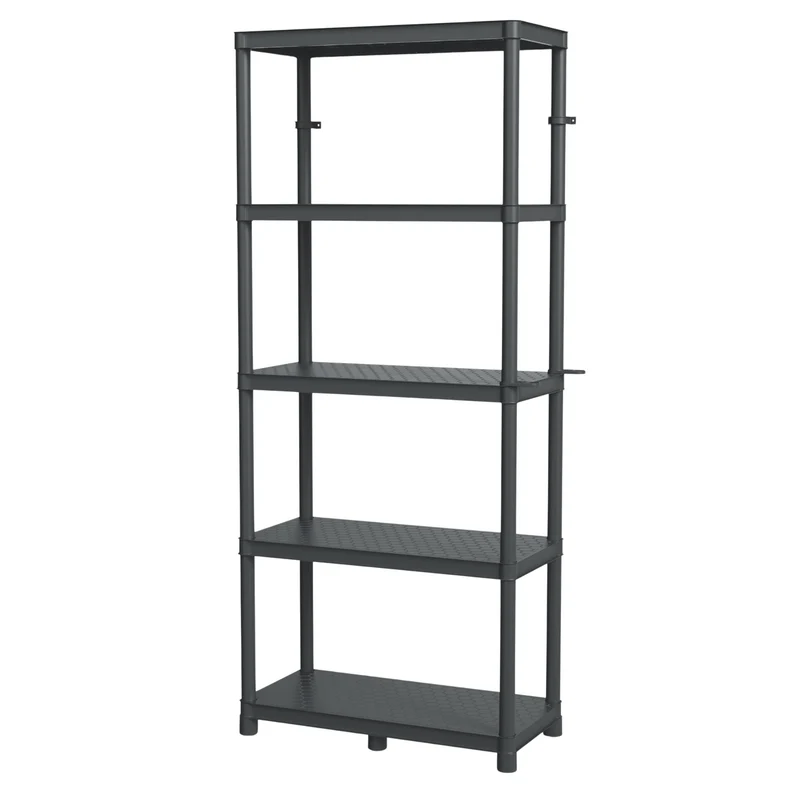 Étagère Stackaro Solid 75 Kistenberg, charge maximale totale 220 kg, 5 étagères, montage mural, KSS75L5HD-S411