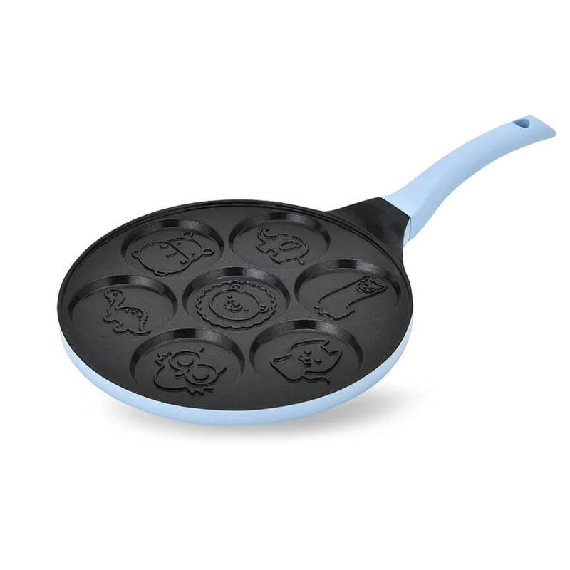 Poêle à crêpes Maestro, motif animalier, diamètre 26 cm, revêtement antiadhésif, poignée en silicone, compatible avec tous les types de cuisinières, MR-1222-C