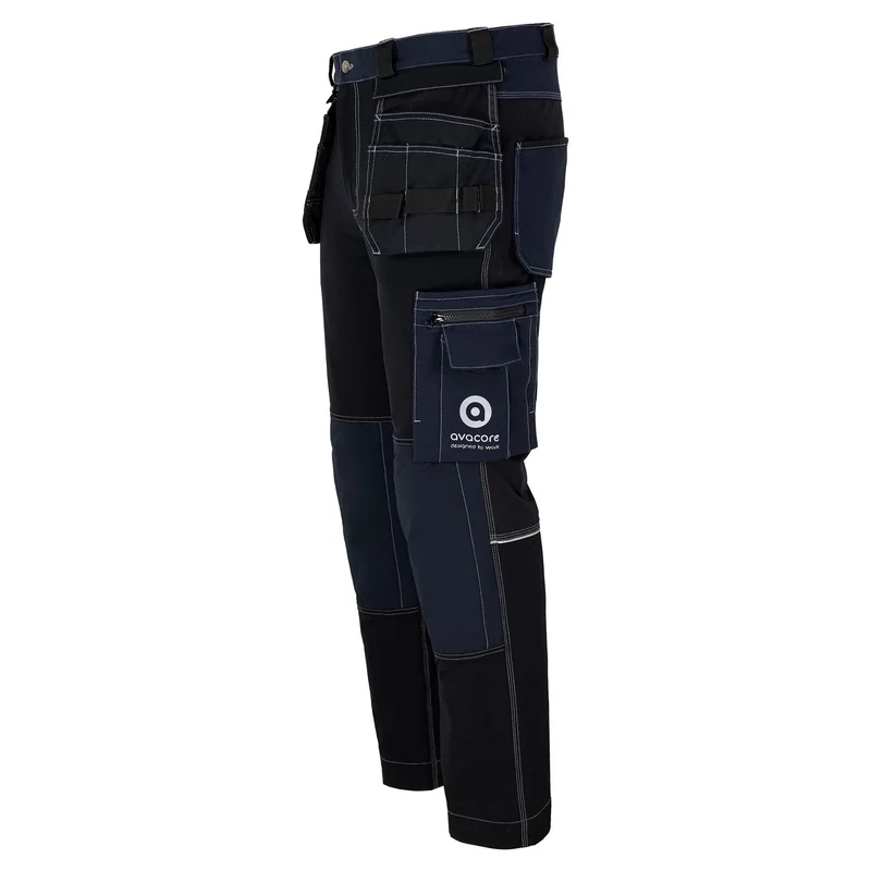 Pantalon Avacore, stretch, cordura, noir et bleu marine, taille 64, Avaflex