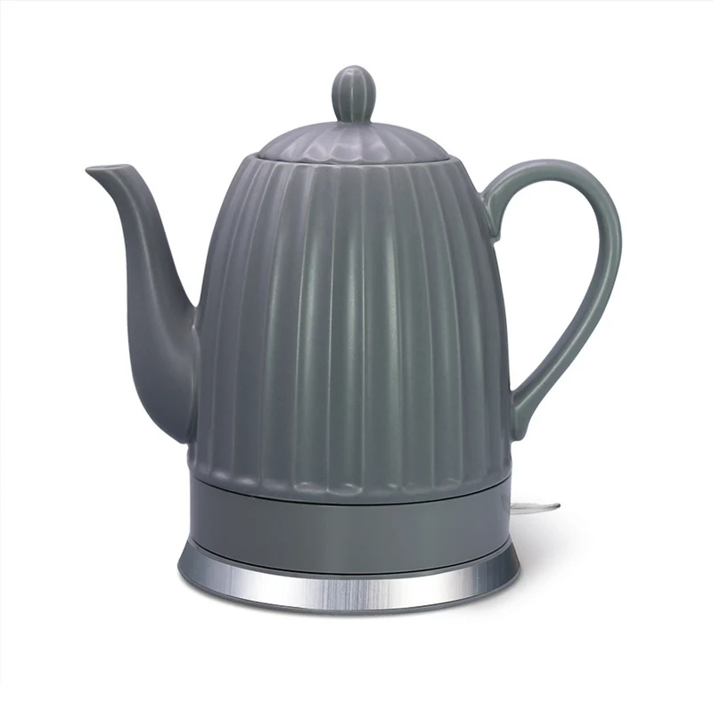 Bouilloire électrique en céramique Maestro, couleur grise, puissance 1 500 W, capacité 1,5 l, socle pivotant, indicateur de niveau d'eau, cordon d'alimentation de 65 cm, MR-077
