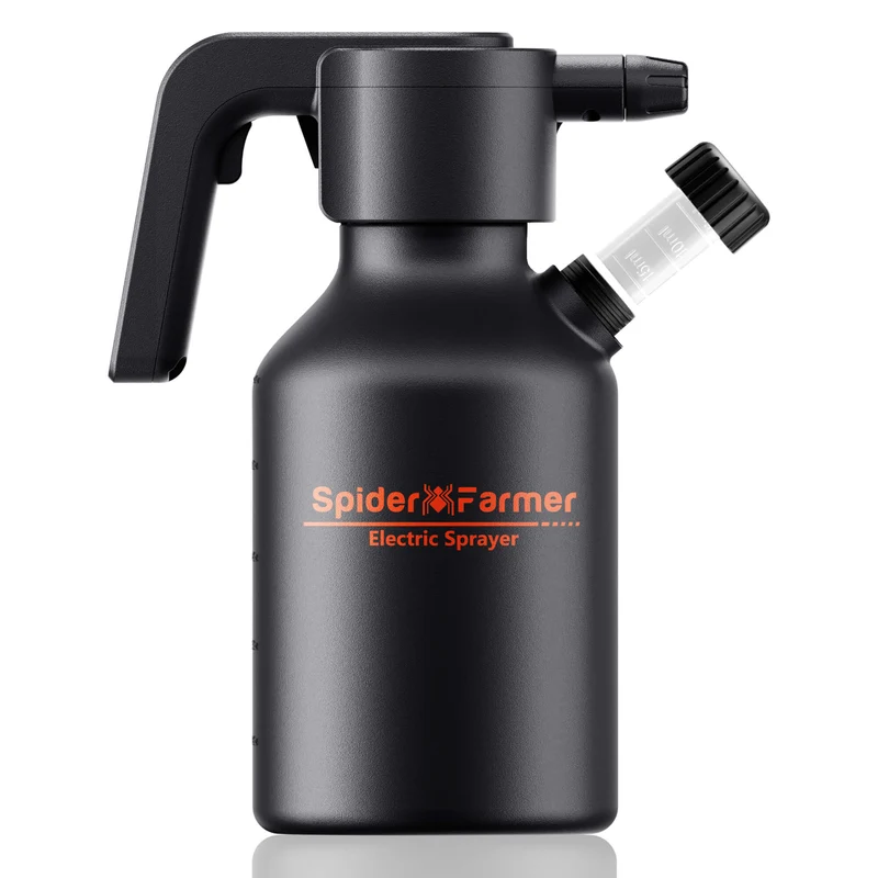 Spider Farmer® 2L Elektrische Drukspuit – Oplaadbare Plantenspuit met 2500mAh Accu, USB-C, Fijne Nevel & Straalfunctie voor Kweektent, Bladvoeding, Kamerplanten & Hydrocultuur