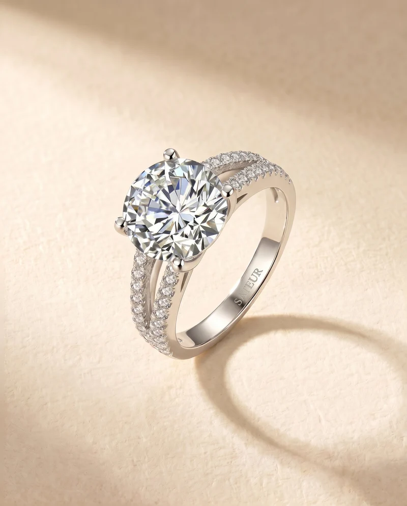Satéur Lumière Étoile Diamond Ring™, 18K White Gold