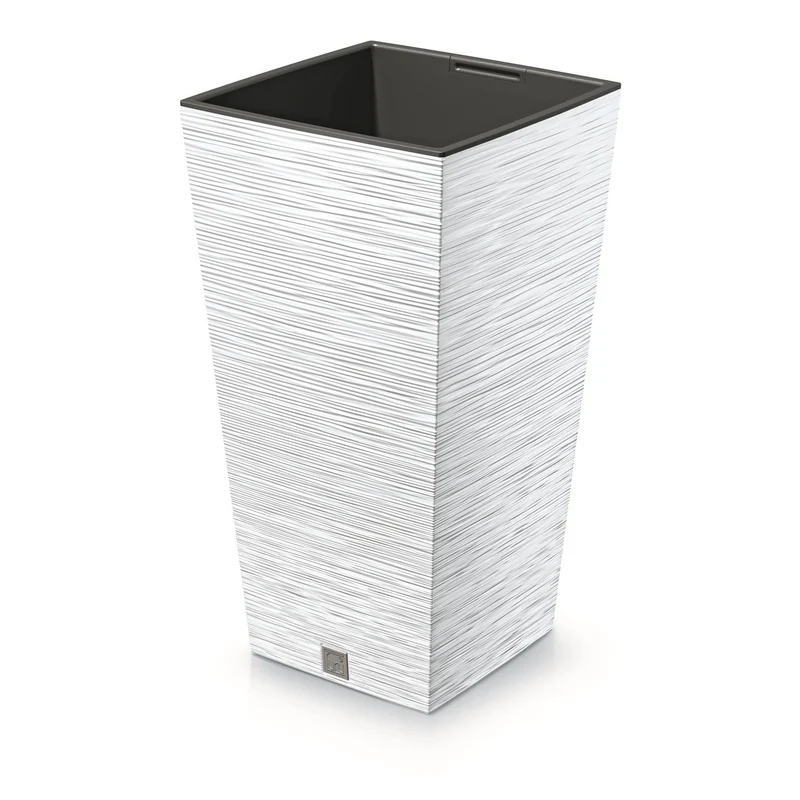 Prosperplast Furu Pot de fleurs carré avec insert DFSH200-S449 - blanc