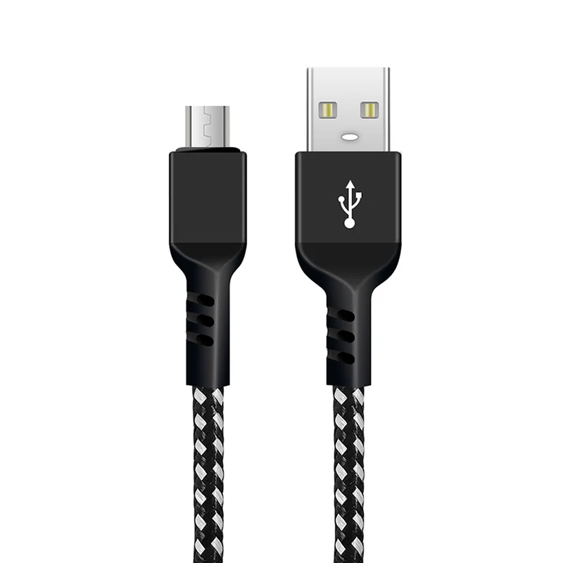 Câble micro USB Maclean, Support Fast Charge 2.4A, Transfert de données, 5V/2.4A, Noir, Longueur 2m, MCE483