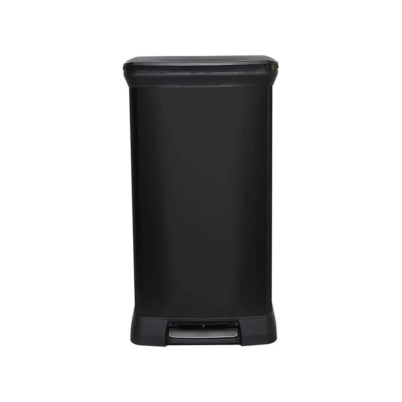Poubelle métallique à pédale CURVER DECO BIN 50L noir