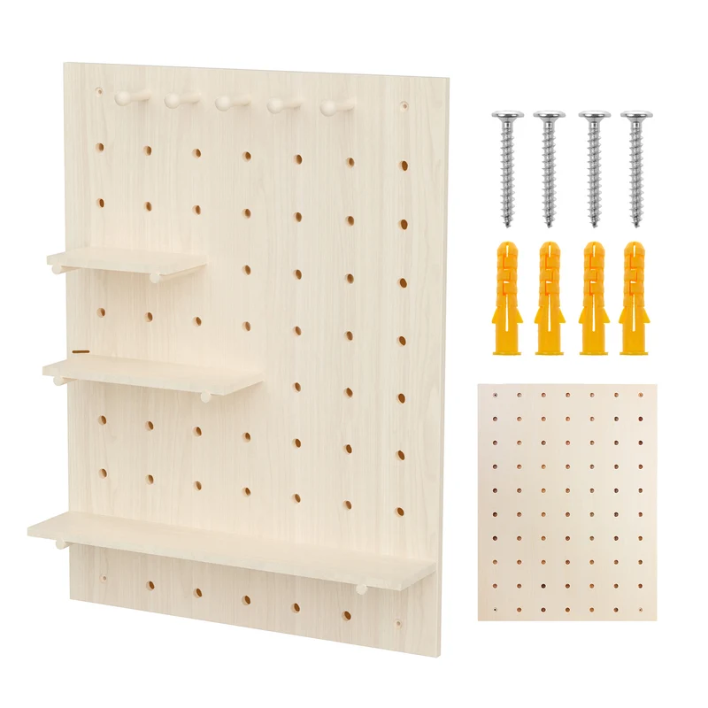 Tableau organiseur en bois Maclean, couleur bois clair, 60 x 80 cm, max. 20 kg, MC-131 WD