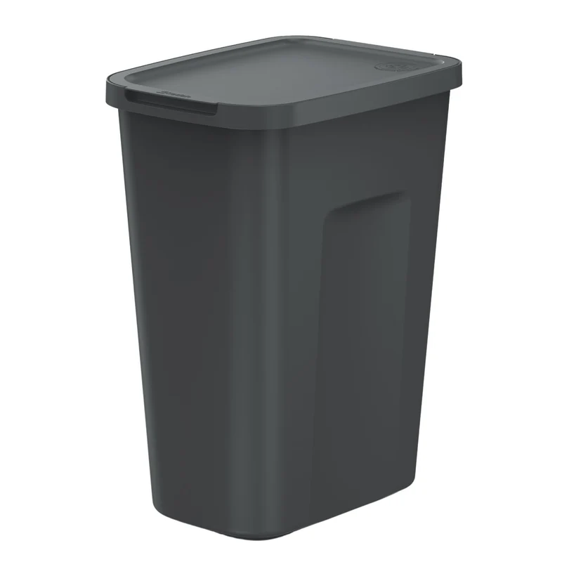 Corbeille à papier Keden, capacité 35 litres, noir, COMPACTA Q PLUS