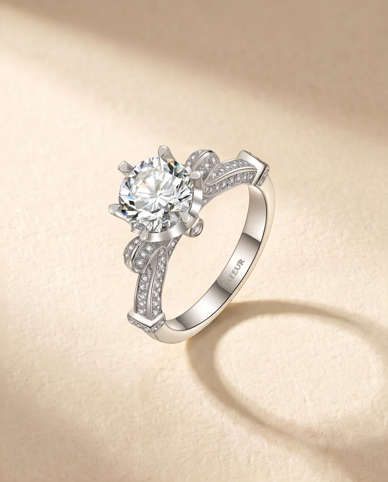 Satéur Mercure Diamond Ring™, 18K White Gold