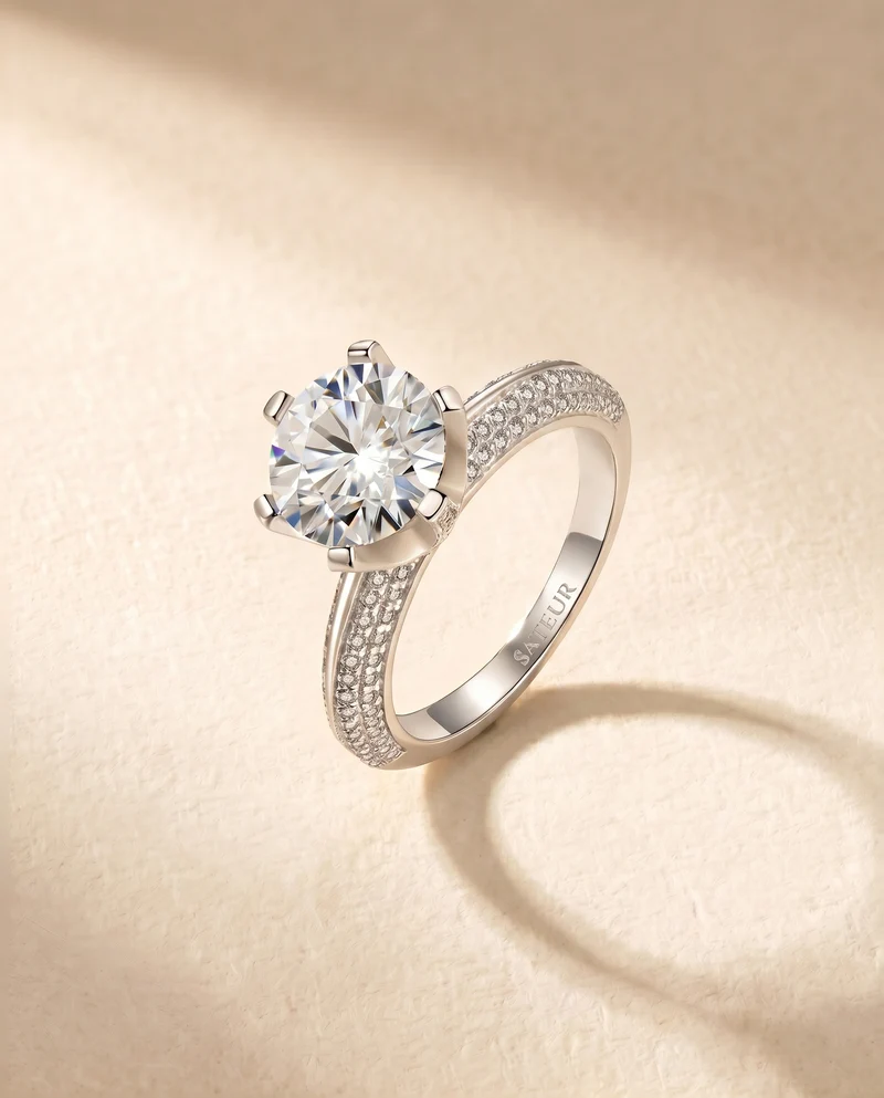 Satéur Royale Diamond Ring™, 18K White Gold