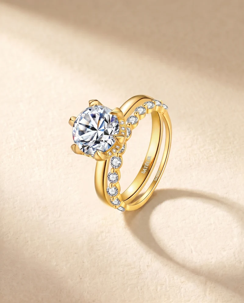 Sateur Aurous Gold Fusione Diamond Ring™, 18K Gold