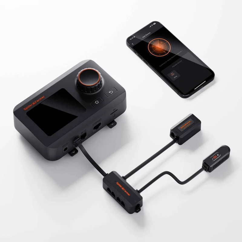 Spider Farmer GGS Slimme Kweektent Controller – WiFi & Bluetooth Grow Controller met App voor LED Kweeklampen, Klimaatregeling & Ventilatie
