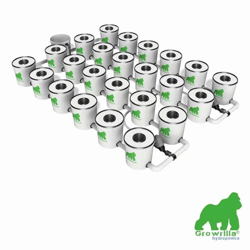 Growrilla RDWC PRO 24 Potten Hydroponisch Kweeksysteem – Professioneel Recirculerend DWC Systeem voor Grootschalige Binnenkweek